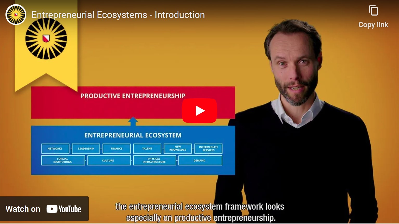 Minicourse: Introduction in Entrepreneurial Ecosystems